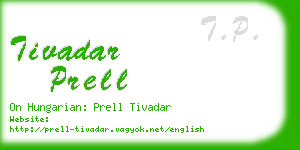 tivadar prell business card